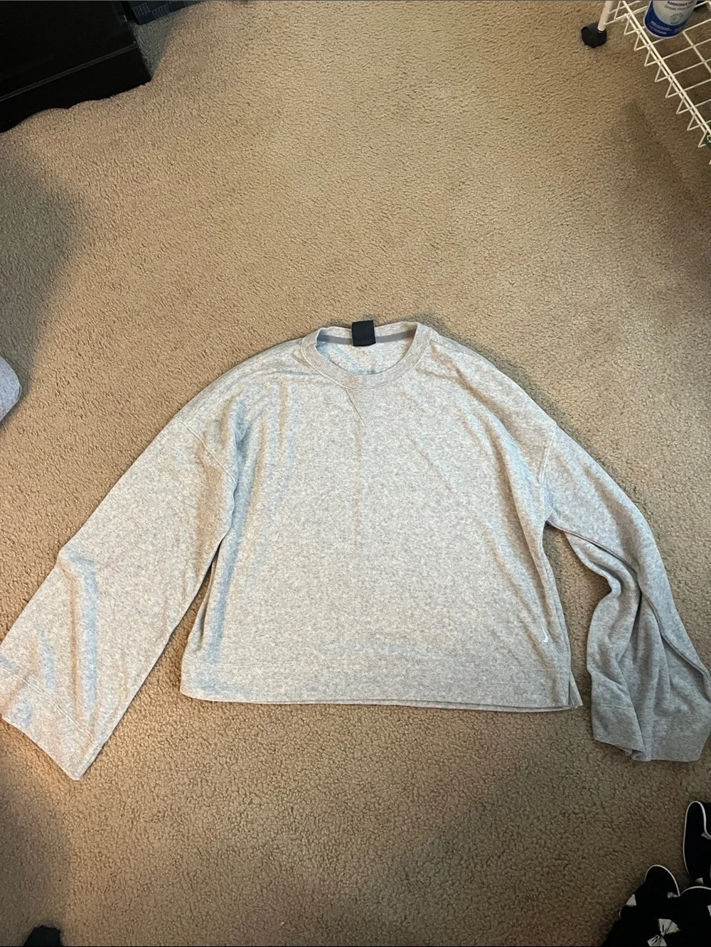 Nike Women's Heather Gray Crewneck Sweater